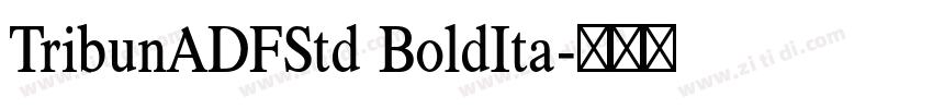 TribunADFStd BoldIta字体转换